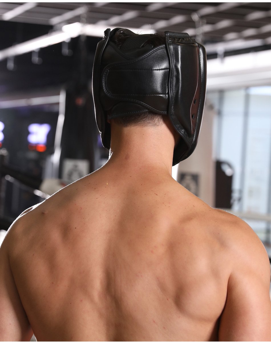 WOSWEIR Kick Boxing Helmet PU Karate Muay Thai Guantes De Boxeo Free Fight MMA Sanda Men and women