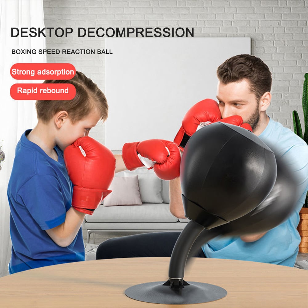 PU Desktop Boxing Ball Stress Relief Fighting Speed Training Punching Bag Muay Tai MMA