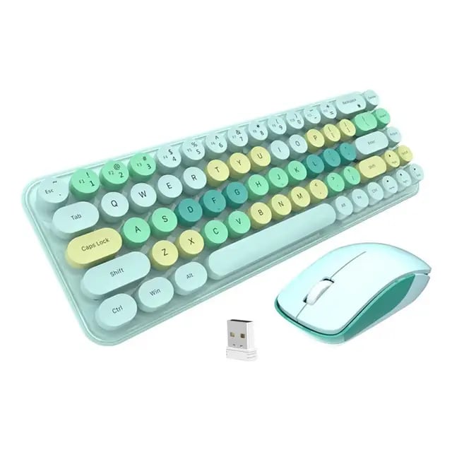  Set Great Keyboard 3 Gear DPI Office Keyboard Rechargeable 2.4GHz Mini Cute Gaming Keypad Mouse