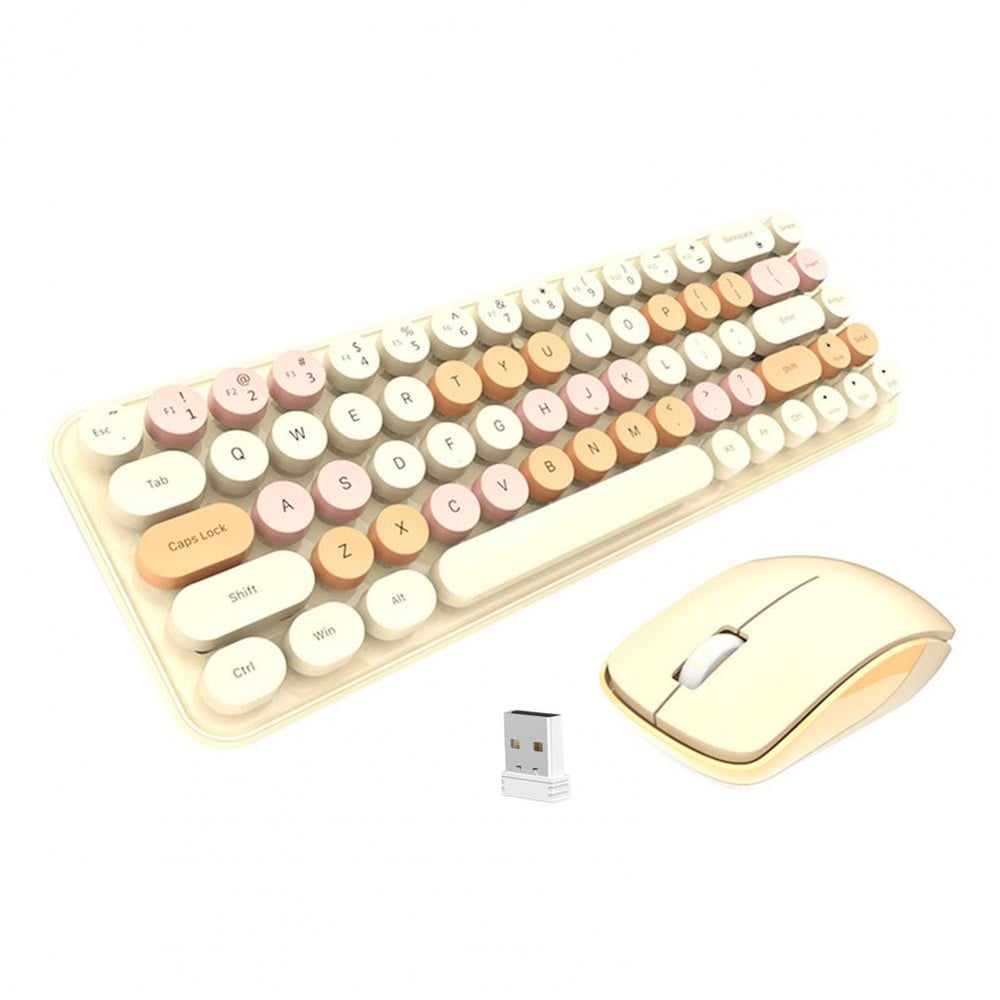  Set Great Keyboard 3 Gear DPI Office Keyboard Rechargeable 2.4GHz Mini Cute Gaming Keypad Mouse