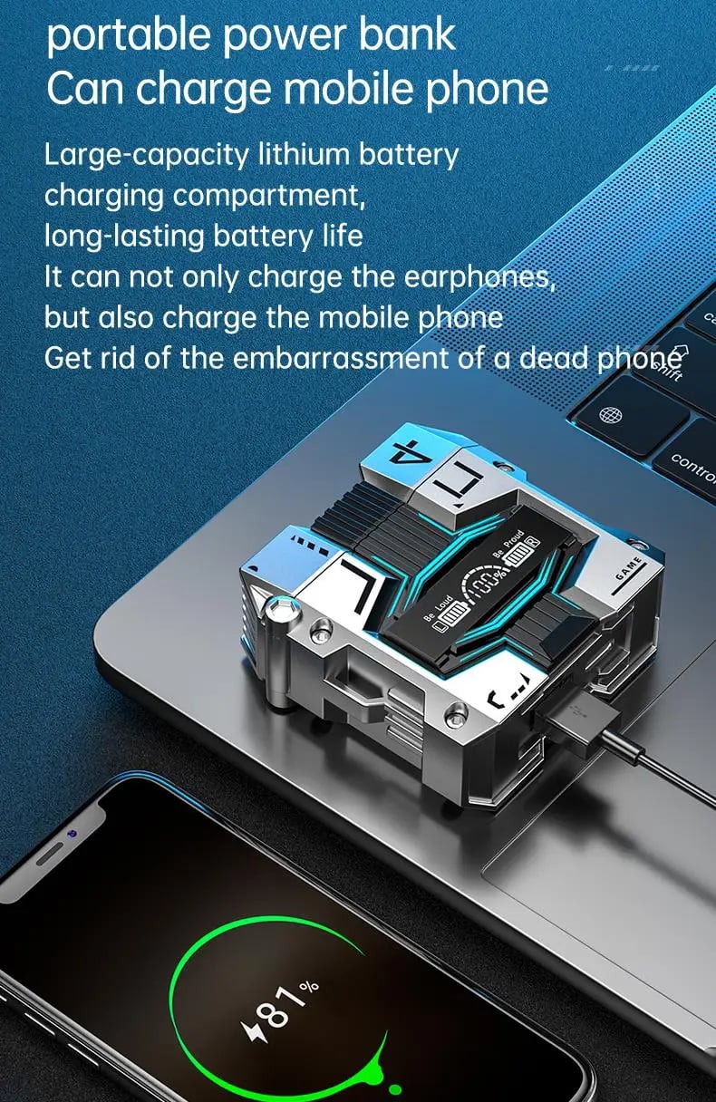 M45 TWS Wireless Bluetooth Headset Stereo Earbuds HiFi Sound Headset Gamer In-Ear Digital Display