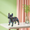 French Bulldog Statue Graffiti Art Sculpture for Home Office Decor Accents Living Room Entrance