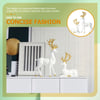 2 Pcs Gold Table Decorations Origami Elk Ornaments Modern Accents Desk Christmas Reindeer Indoor