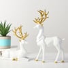 2 Pcs Gold Table Decorations Origami Elk Ornaments Modern Accents Desk Christmas Reindeer Indoor