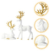 2 Pcs Gold Table Decorations Origami Elk Ornaments Modern Accents Desk Christmas Reindeer Indoor