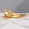 Gold Decor Reading Statue Home Decorations for Living Room Shelf Decor Accents Resin Collectible