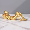 Gold Decor Reading Statue Home Decorations for Living Room Shelf Decor Accents Resin Collectible