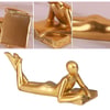 Gold Decor Reading Statue Home Decorations for Living Room Shelf Decor Accents Resin Collectible