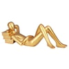 Gold Decor Reading Statue Home Decorations for Living Room Shelf Decor Accents Resin Collectible