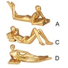 Gold Decor Reading Statue Home Decorations for Living Room Shelf Decor Accents Resin Collectible
