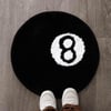 Creative 8 Ball Rug Indoor Home Decoration Spooky Halloween Gifts 8 Ball Accent Round Tufting