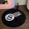 Creative 8 Ball Rug Indoor Home Decoration Spooky Halloween Gifts 8 Ball Accent Round Tufting
