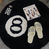 Creative 8 Ball Rug Indoor Home Decoration Spooky Halloween Gifts 8 Ball Accent Round Tufting