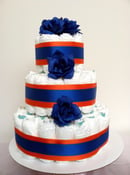 Image of 2 color  3 tier Baby Diaper Cake