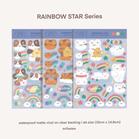Image 1 of Rainbow Star Sticker Sheet Series (3 Vers.) 