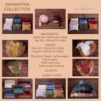 Image 4 of Samantha backdrop fabric and wrap set white beige