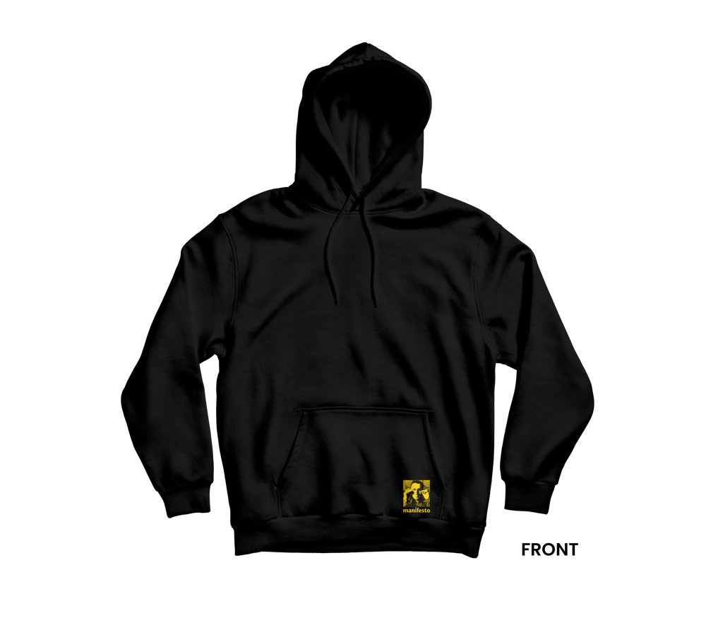 BRECHT HOODIE, BLACK/YELLOW