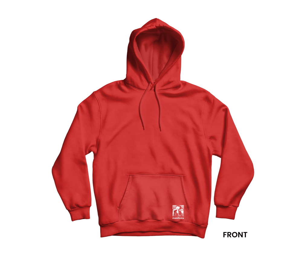 BRECHT HOODIE, RED/WHITE