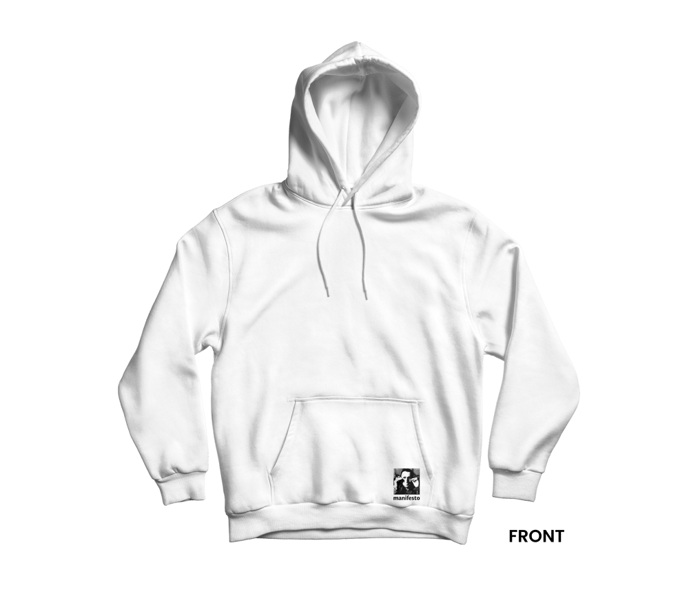 BRECHT HOODIE, WHITE/BLACK