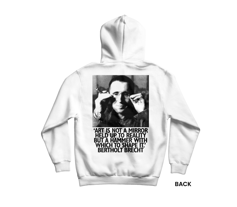 BRECHT HOODIE, WHITE/BLACK