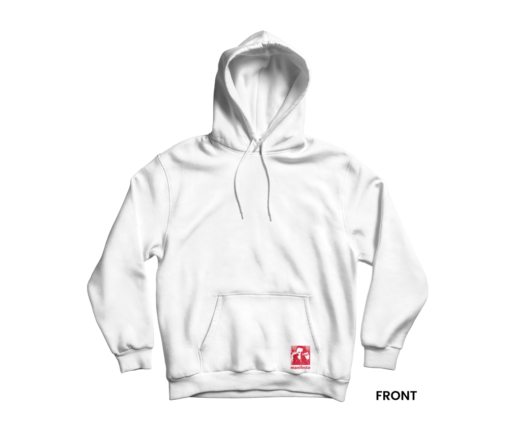 BRECHT HOODIE, WHITE/RED