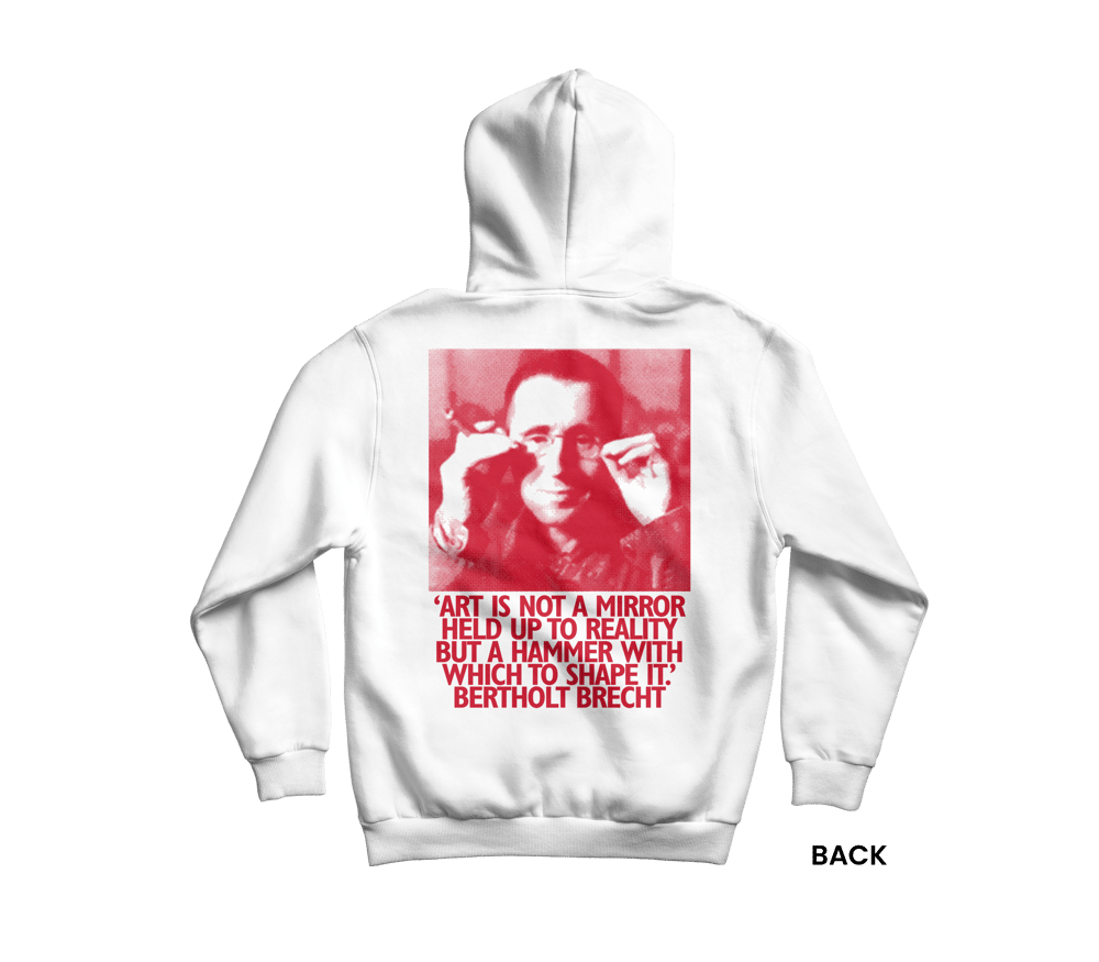 BRECHT HOODIE, WHITE/RED