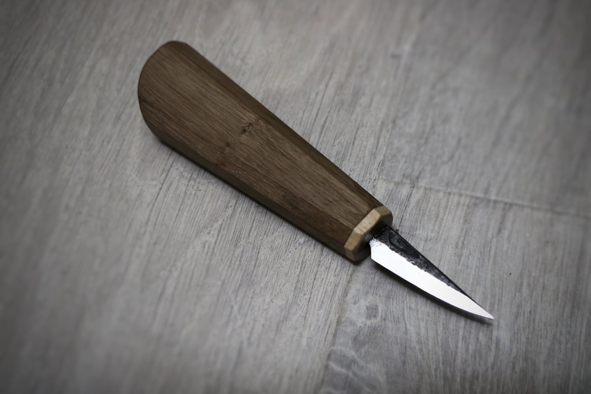 Image of Mini slöjd with bog oak and maple handle 