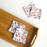 Image 2 of X5 square reusable wipes - british wildlife 