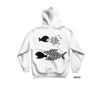 BITE BACK HOODIE, WHITE/BLACK