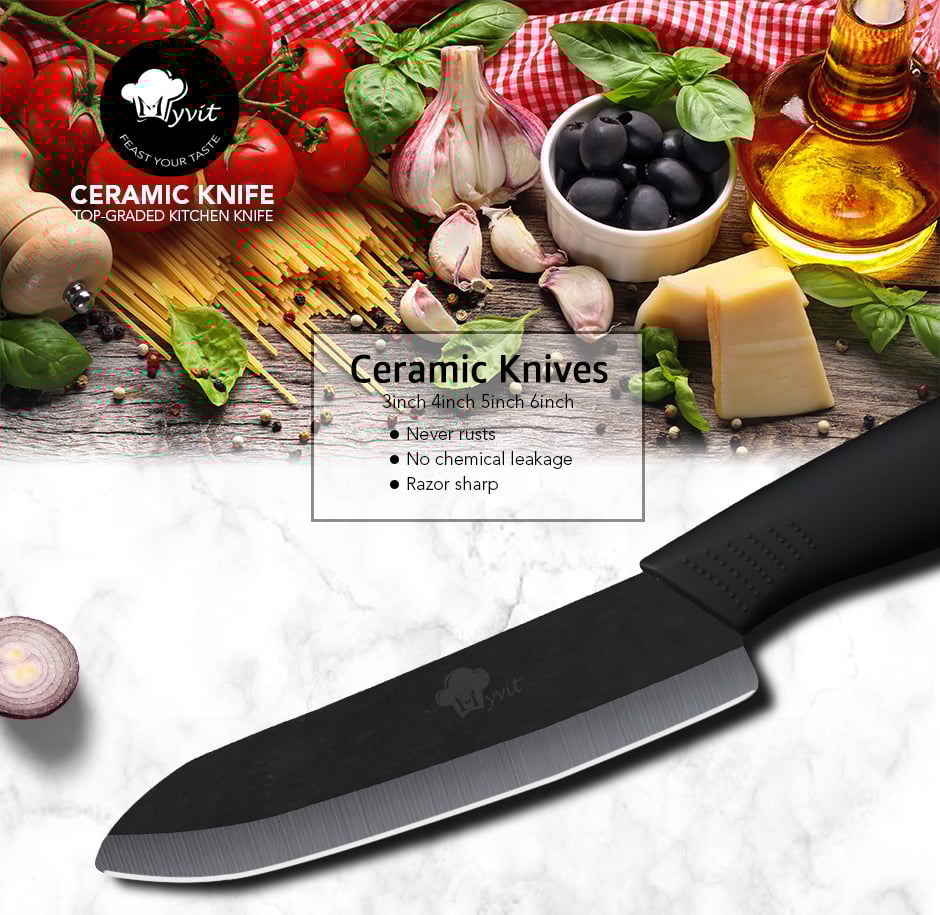 Ceramic Knives Kitchen knives Set 3 4 5 6 inch Chef knife Cook Set Chef Utility Slicer