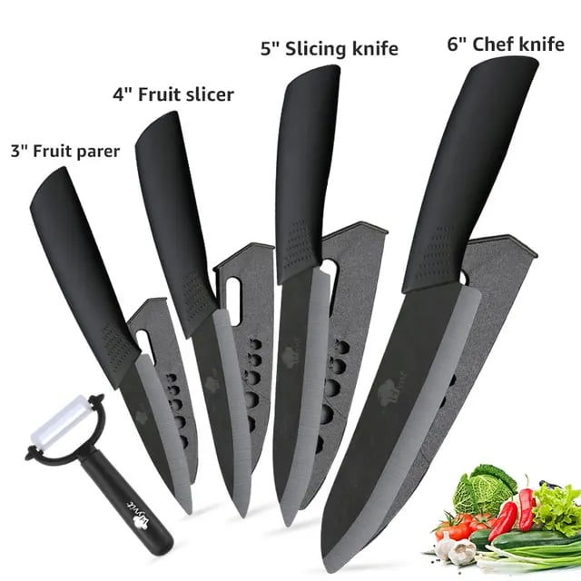 Ceramic Knives Kitchen knives Set 3 4 5 6 inch Chef knife Cook Set Chef Utility Slicer