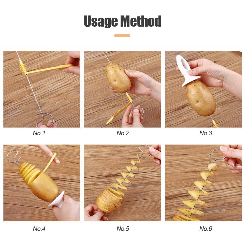 Whirlwind Potato Spiral Cutter Potato Tower Making Machine Vegetable Slicer Creative Vegetable Tools