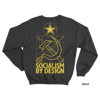 SOCIALISM BY DESIGN SWEATSHIRT, BLACK/YELLOW