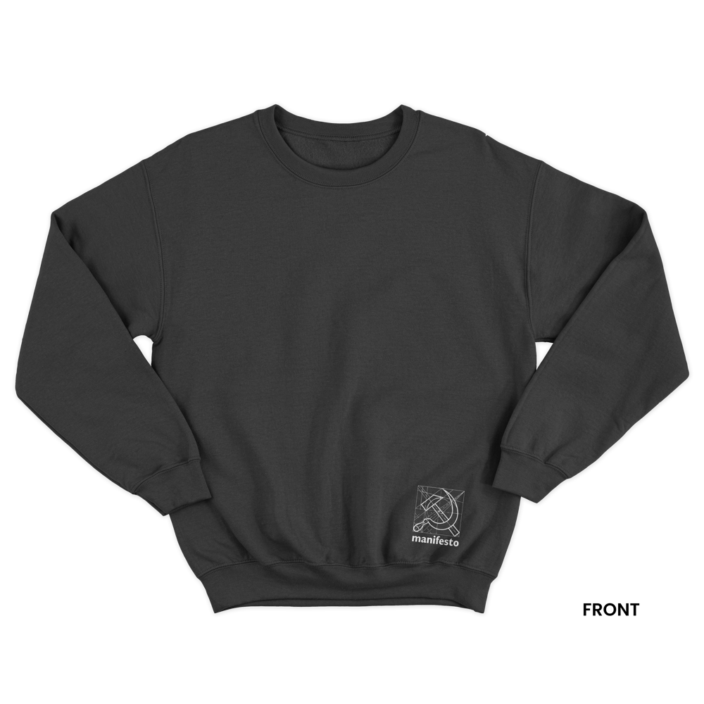 SOCIALISM BY DESIGN SWEATSHIRT, BLACK/WHITE