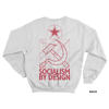 SOCIALISM BY DESIGN SWEATSHIRT, WHITE/RED