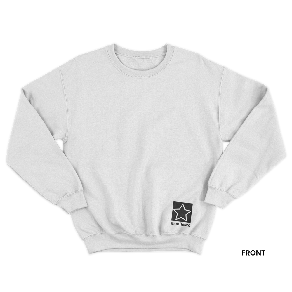 SOVIET COAT OF ARMS SWEATSHIRT, WHITE/BLACK