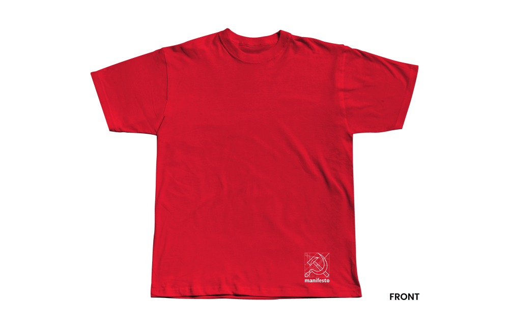 SOCIALISM BY DESIGN T-SHIRT, RED/WHITE