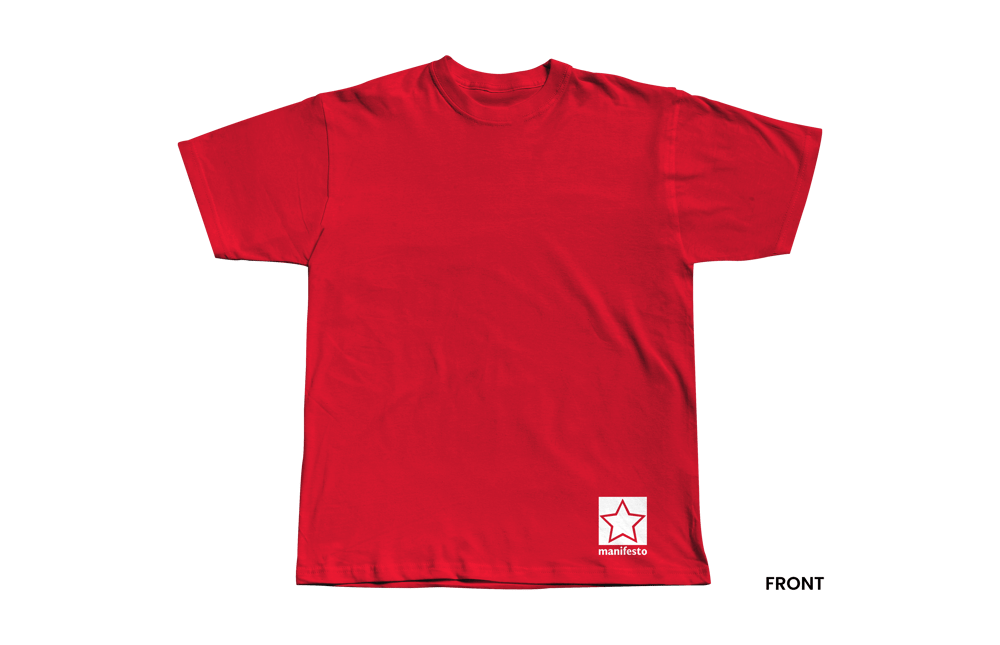 SOVIET COAT OF ARMS T-SHIRT, RED/WHITE