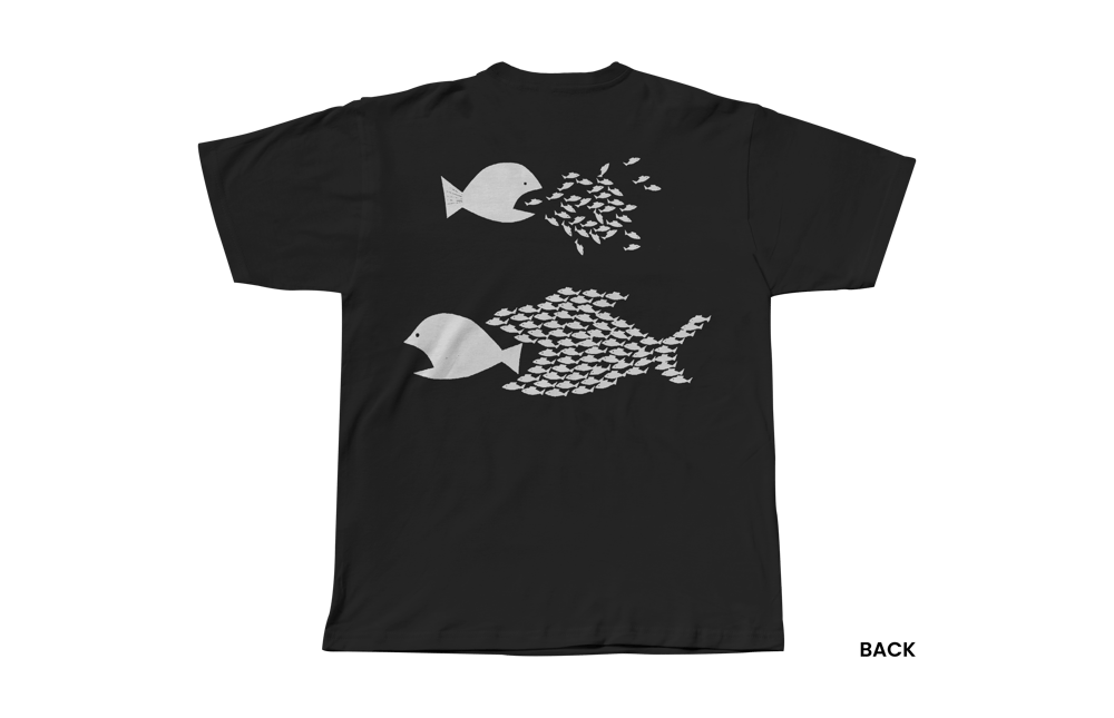 BITE BACK T-SHIRT, BLACK/WHITE