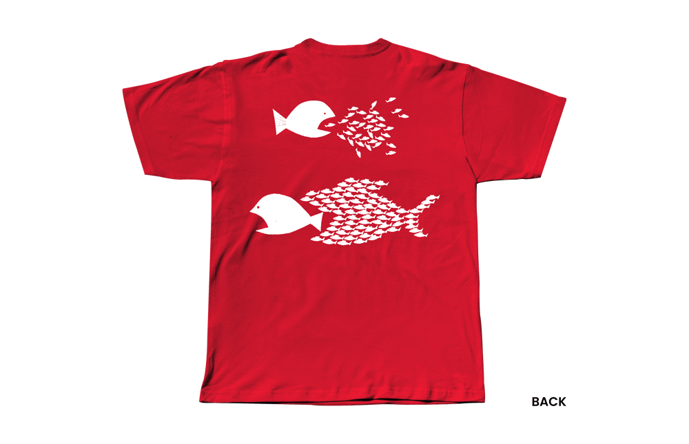 BITE BACK T-SHIRT, RED/WHITE