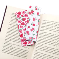 strawberry double sided Bookmark