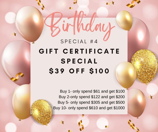 Image of Gift Certificate Birthday Special 2024