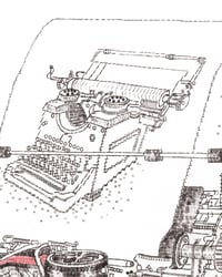 Image 3 of PRE ORDER Typewriter Typing a Typewriter Hand-Signed Typewriter Art Print