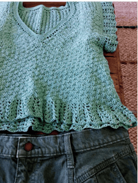 Image 1 of Lace boho crochet blouse/ n7