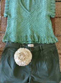 Image 5 of Lace boho crochet blouse/ n7