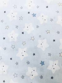 Image 1 of Piqué de Canutillo - Estrellas - Azul/Blanco - 10€/m