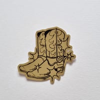 Cowboy Boots Gold Sticker