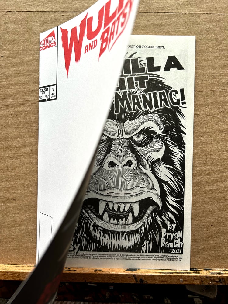 Wulf and Batsy issue 7 BLANK VARIANT Cover | Bryan Baugh's Monster Art ...