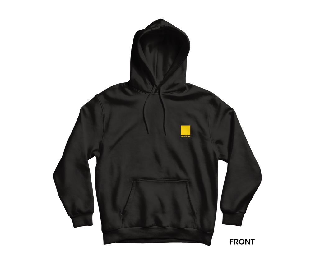 YOURS FOR THE REVOLUTION HOODIE, BLACK/YELLOW