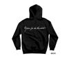 YOURS FOR THE REVOLUTION HOODIE, BLACK/WHITE